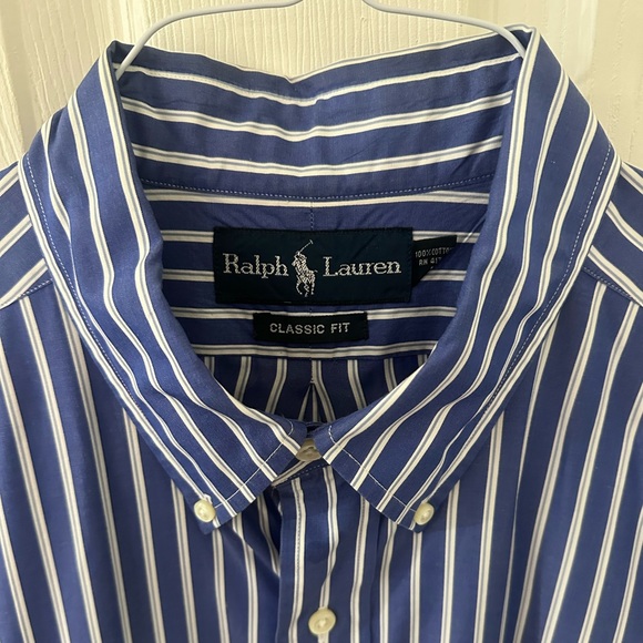 Ralph Lauren Other - Ralph Lauren Blue and White Striped Classic Fit Shirt